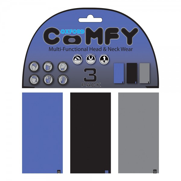 Oxford Oxford Comfy Blue/Black/Grey 3-Pack
